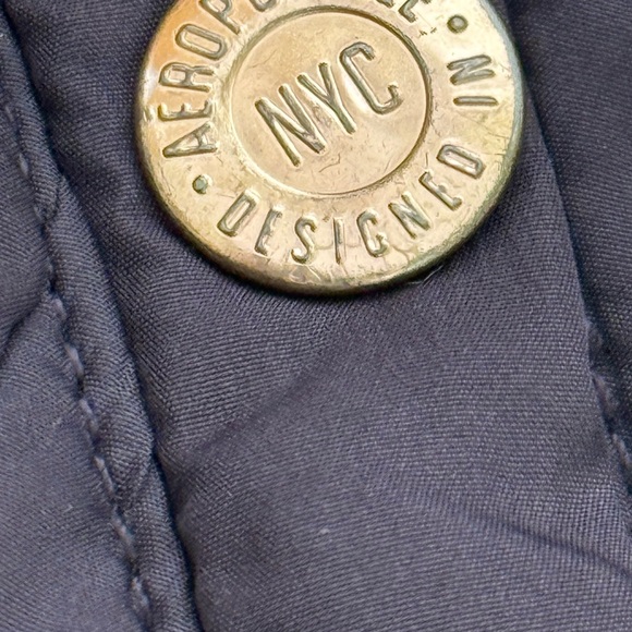 Aeropostale Womens XS Plum Puffer Jacket Hidden Hood Pockets Faux Fur Trim - Picture 8 of 10